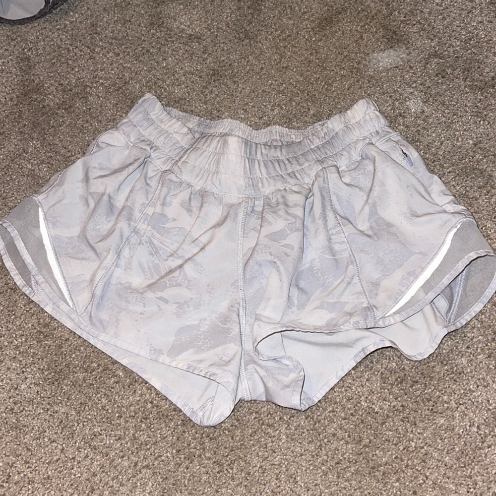 Lululemon shorts, white and gray, size 4
